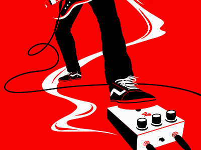 POSTER acid band guitar music pedal poster red toxic