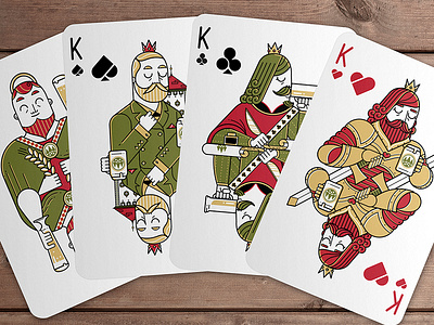 Beer playing cards - KINGS