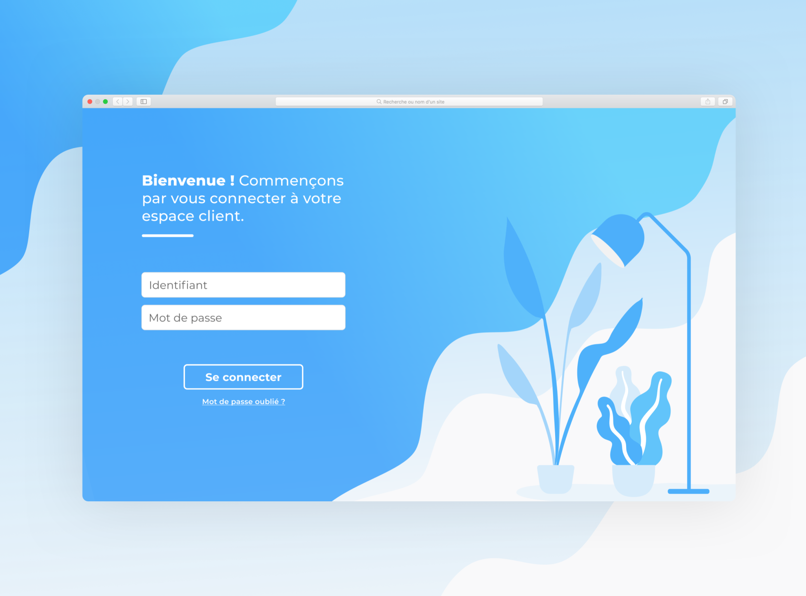 Dribbble - DESKTOP - Login.png by Clara Pericone.