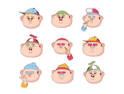 The illustrators' gang 2d character adobe illustrator boy illustration cartoon character character design funny character illustration