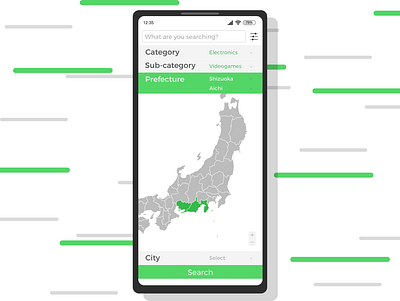 Daily UI 029 - Map adobexd dailyui dailyui029 dailyuichallenge japan map maps studying ui ux