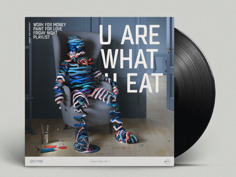 U Are What U Eat Cover 3d abstract advertise advertisement art c4d cover creative ad digitalart illustration octanerender