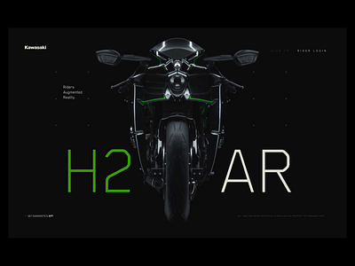 Kawasaki H2 Concept / Web 3d c4d kawasaki layout motorbike product ui web website
