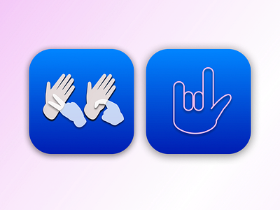 Sign Language App Icons app icons dailyui illustration logo