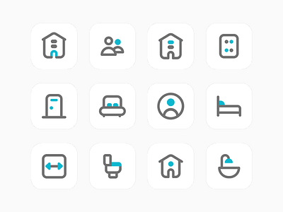 Accommodation Details Icon Set