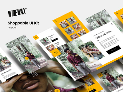 Interactive Shoppable Video Concept Kit adobe illustrator concept design download illustrator interactive video kit resources sketch sketchapp ui ui kit uiux ux wirewax