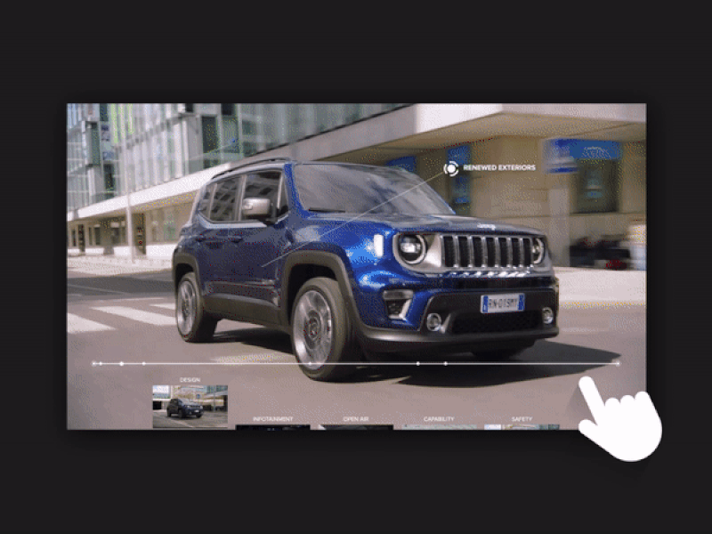 New Jeep Renegade Interactive Video Experience. WIREWAX. after effects animation animation design concept design interactive video wirewax