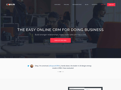 capsulecrm.com new marketing site capsule crm css homepage html marketing product redesign