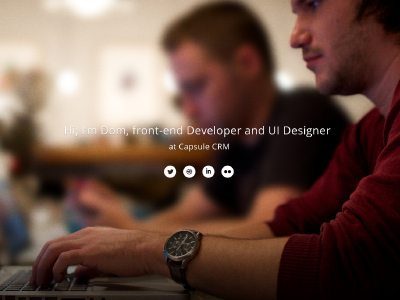 Portfolio designer homepage icons photo portfolio ui user interface web