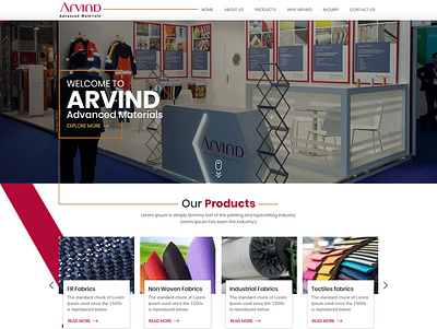 Arvind Home page 01 typography ux website