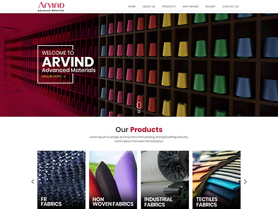 Arvind Home page 02 design ux website