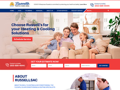 Russellsac home design typography ui ux vector website