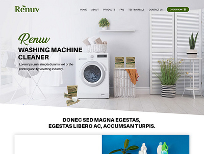 Washing Machine Cleaner typography ui ux vector