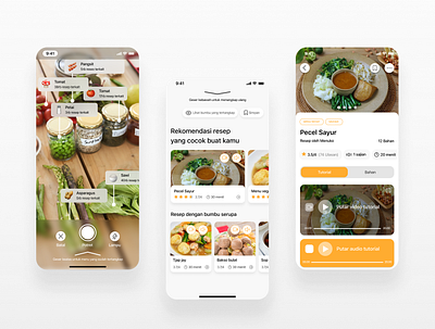Menuko - quick and easy cooking app application cooking app food app mobile recipes app scanning ui user experience user interface ux