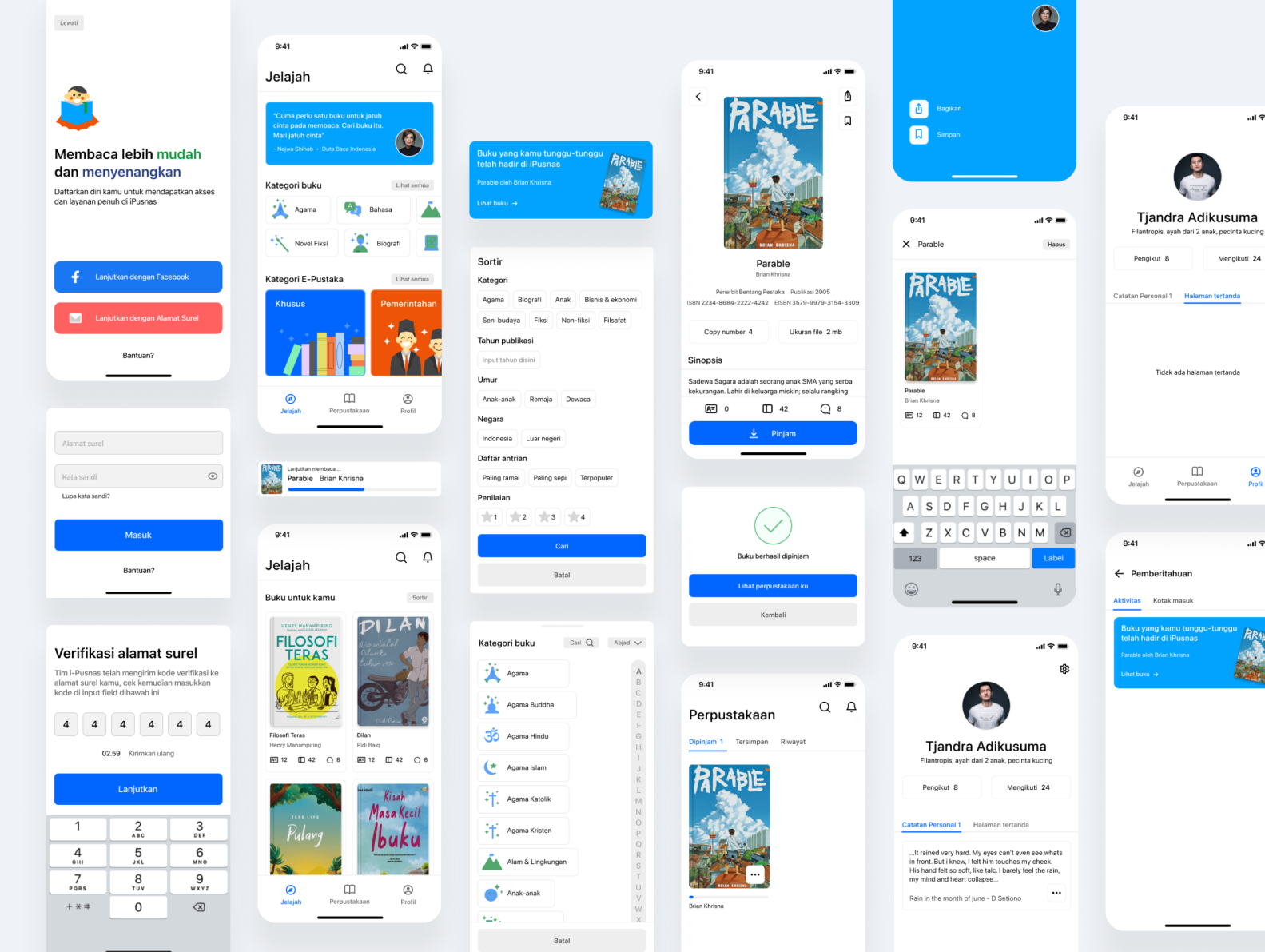 iPusnas UX/UI Redesign Digital Library Application by Ono Space on