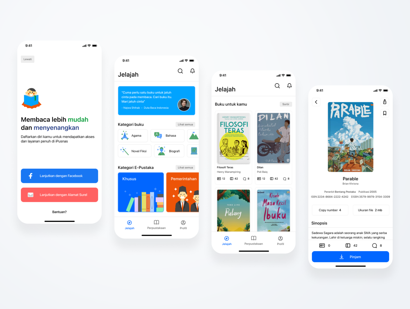 IPusnas UX/UI Redesign - Digital Library Application By Ono Space On ...