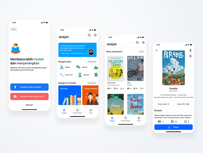 iPusnas UX/UI Redesign - Digital Library Application android application books books app design digital llibrary indonesia ios library library app mobile ui user user experience user interface ux