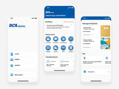 BCA Mobile - UX UI Redesign Exploration application bank banking bca bca mobile design indonesia ios mobile redesign ui user experience user interface ux
