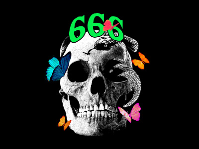 666 merchandise design 666 apparel clothing gothic aesthetic graphic t shirt design graphic tee merch skull sticker tshirt