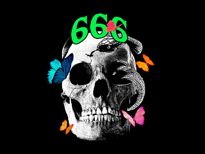 666 merchandise design 666 apparel clothing gothic aesthetic graphic t shirt design graphic tee merch skull sticker tshirt