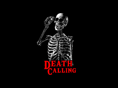 Death Call Merchandise Graphic Tee Design apparel band merch death metal gothic aesthetic graphic tee graphic tshirt design merch metal rock skeleton sticker