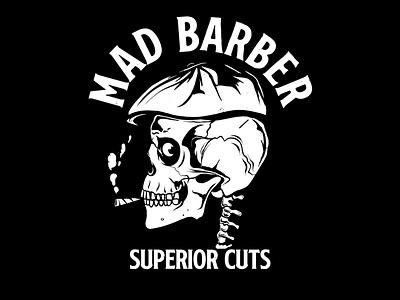 Mad barber - personal illustration for graphic tee barber gift barber merch barber shop logo barbershopconnect branding digital drawing graphic t shirt hairstylist illustration peaky blinders t shirt design t shirt designer