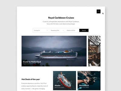 Cruise booking concept booking booking site cruise cruise ship interface journey minimal ocean product sea ship ticket ticket booking travel ui ux web website