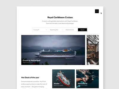 Cruise booking concept booking booking site cruise cruise ship interface journey minimal ocean product sea ship ticket ticket booking travel ui ux web website