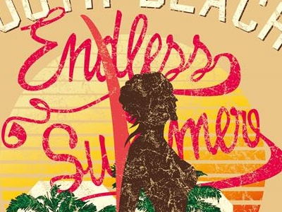 endless summer vector art summer surf surfboarding surfer surfing vector