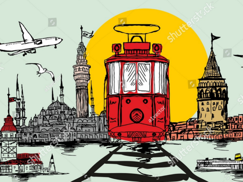 Istanbul graphic design vector art artwork fashion turkey istanbul graphic art vector