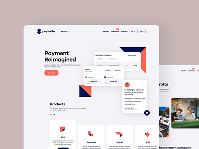 Payrotta Payment Systems interface design landing landing page p monogram payment system ui ux