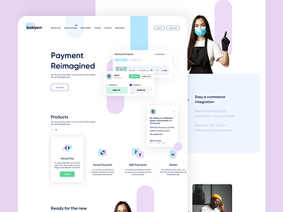 Payment System UI interface interface design landing page payment system ui