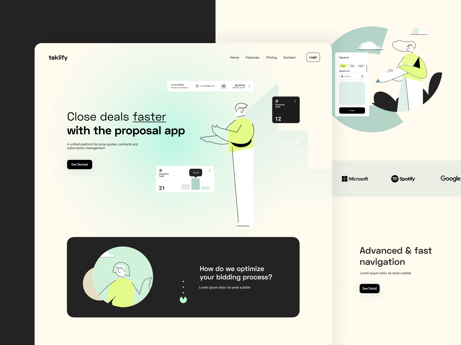CPQ App Landing Page by Çağakan Bağcı on Dribbble