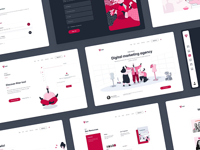 Zeo Agency Landing Page UI Design icon illustration interface design landing page logo ui