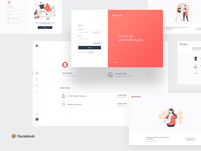 Decidehub UI app dashboard decidehub desktop interface design ui ux