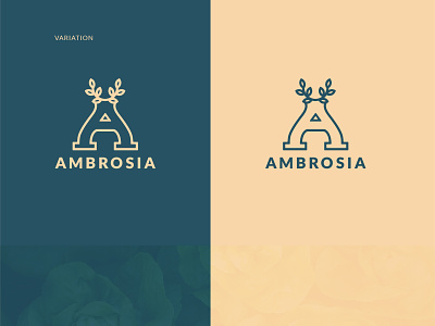Ambrosia brand identity design branding branding identity design flat logo logo design minimal type typography vector