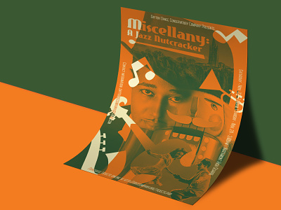 Miscellany: A Jazz Nutcracker Flyer branding design flat flyer illustration minimal print typography