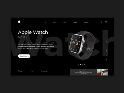 Apple Watch Landing Page concept design