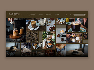 Coffee House gallery page UI design coffee coffee house coffee website coffeeshop ui ui ux ui design uidesign uiux ux web web design website website concept website design website designer