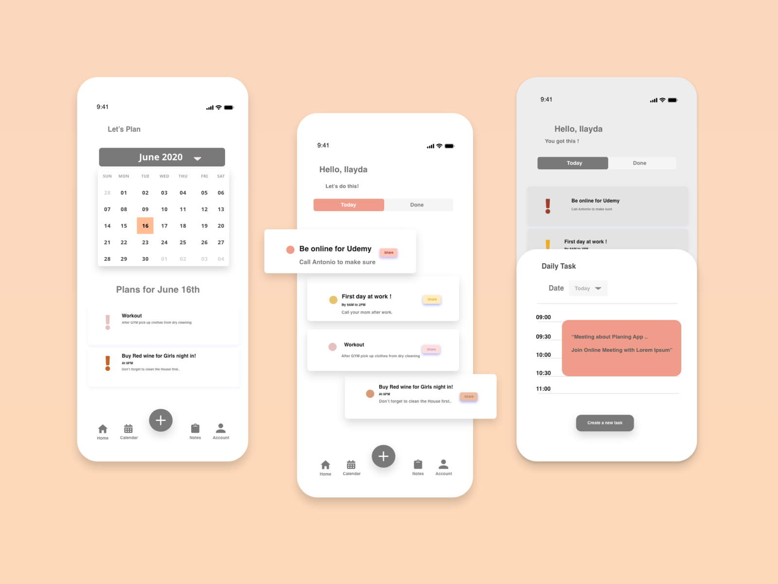 Planner by Ilayda Kaya on Dribbble