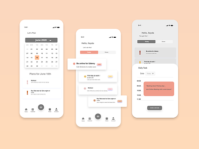 Planner appdesign design mobile app ui ux