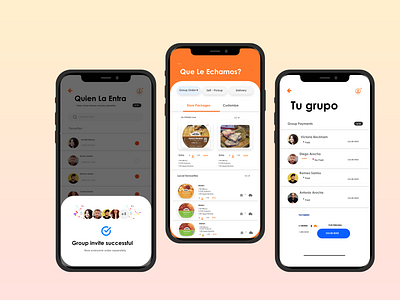Juevesitos - Group Food ordering Application app appdesign branding design illustration mobile mobile app design mobileapp ui ux