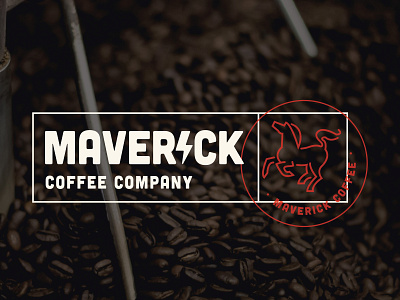 Maverick Coffee Co. branding custom type design logo typography