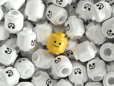 Dead Heads 3d 3dart b3d blender blender3d character dead head illustration lego render