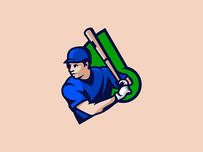 Baseball baseball bat club game identity illustration logo logotype pitcher player sale sport
