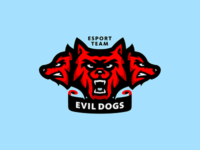 Evil Dogs dogs esport evil gaming identity illustration logo logotype mascot sale sport team wolf