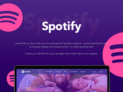 Spotify Concept Design design interface music musicplayer spotify ui uiuxdesign userinterface ux web