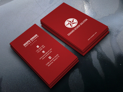 Minimal Business Card businesscard card corporate design elegant logo minimal red simple vector white