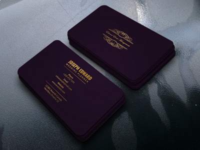 Luxury Business Card businesscard clean design corporate elegant gold gradient logo luxury minimal purple simple vector