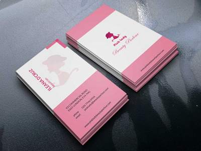 Business Card businesscard design logo minimal pink simple vector white